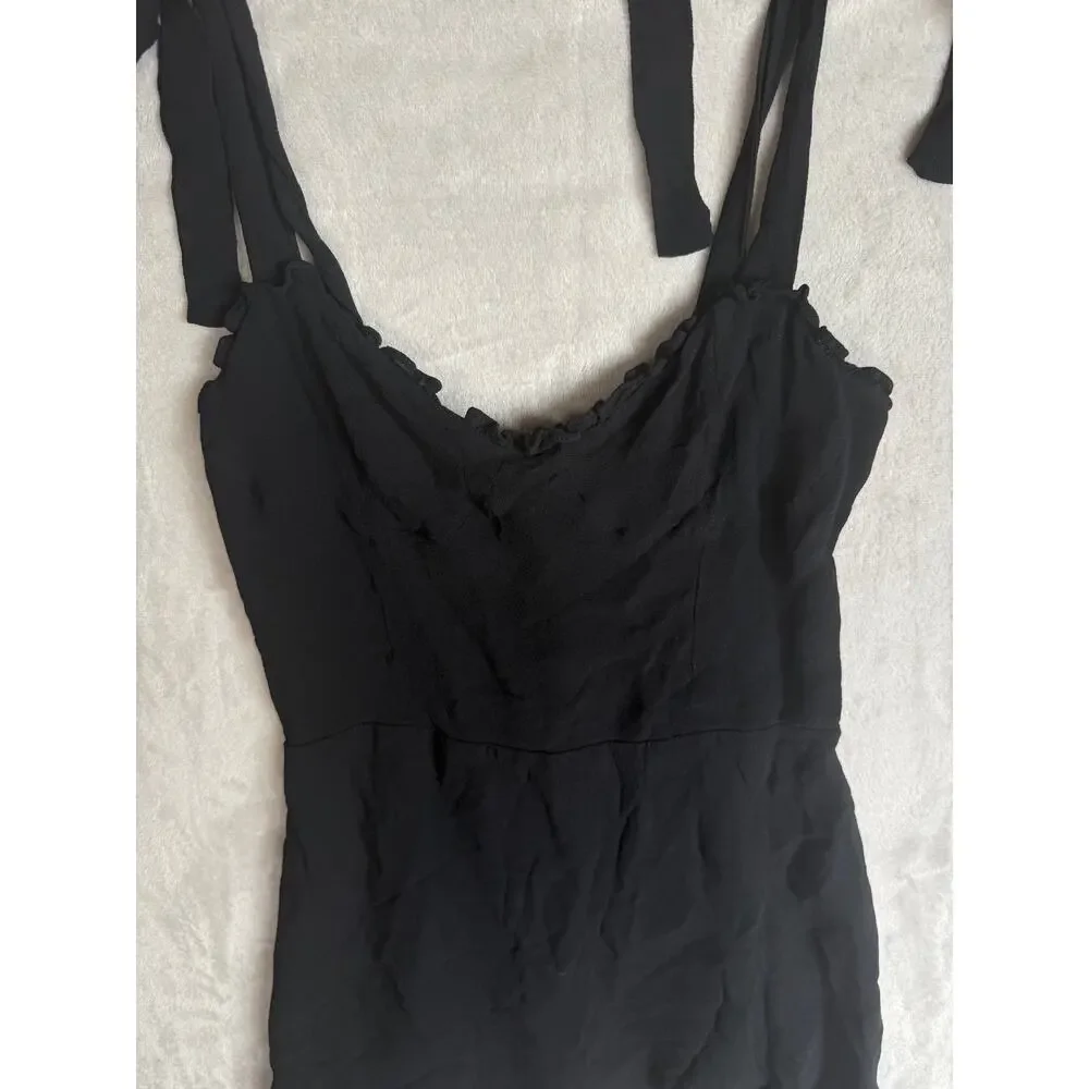 Reformation Christine Sweetheart Tie Ruffle Mini Dress Coquette 6 - Picture 2 of 6